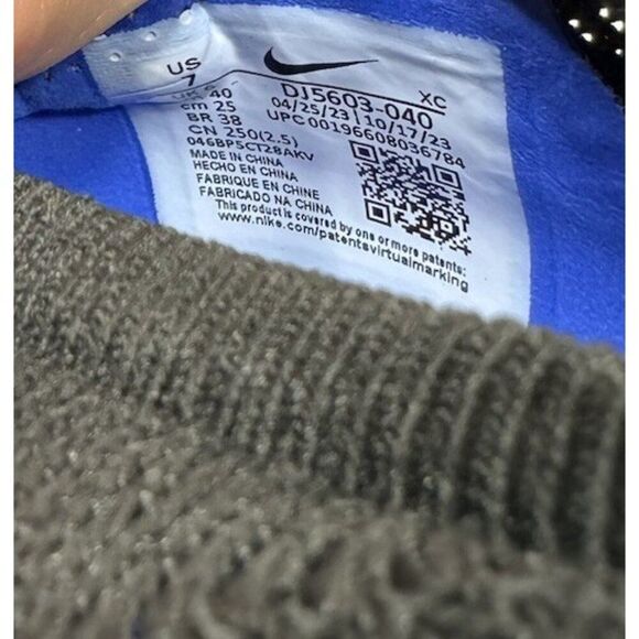 Nike Mercurial Vapor 15 Pro FG Black Chrome Soccer Cleats DJ5603-040 Men's Sz 7 - Picture 7 of 7